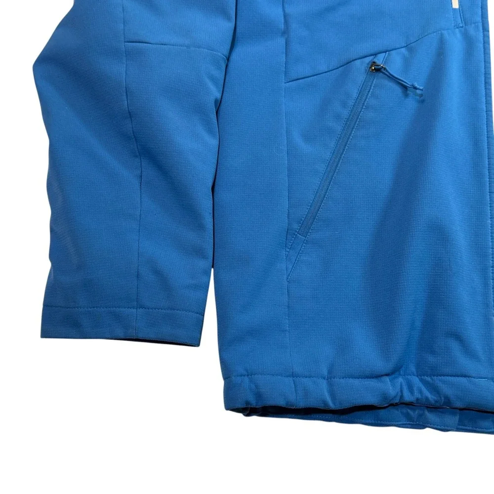 The North Face Mens Blue Apex Elevation Insulated Softshell Jacket Hooded Medium